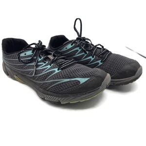 Merrell Womens Running Shoes Black Blue‎ Low Top Lace Up Breathable Sneakers 8